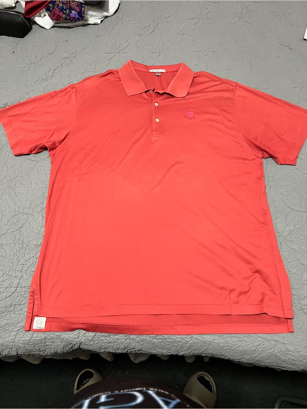 Peter Millar Mens 2XL Coral Polo Shirt in Excellent Condition